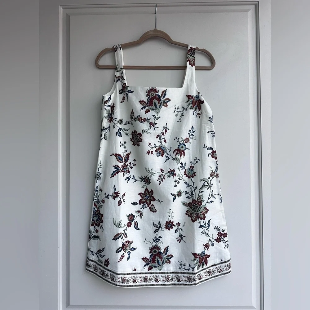 Tuckernuck x Studio McGee Terracotta Chintz Cotton Linen Cassie Dress XS New - Picture 2 of 6